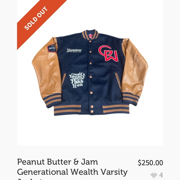 NWT Fame and Fortune Generational Wealth Varsity Jacket XL - Picture 2 of 8